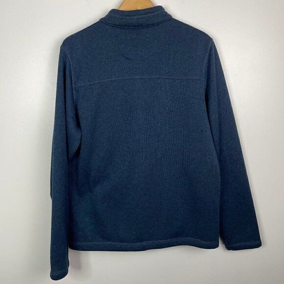 Woods  Mens Full Zip Long Sleeve Knit Fleece Sweater  Navy Blue  Size XL - Picture 3 of 3